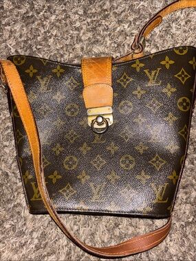 Louis Vuitton Monogram Crossbody Bag in Brown and Tan